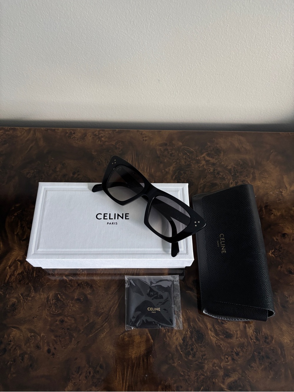 Celine Black Cat-Eye Sunglasses - CL40187I